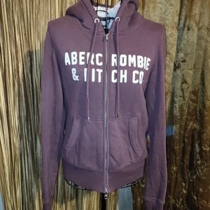 Abercrombie and Fitch XS Zip code hooded Sweatshirt